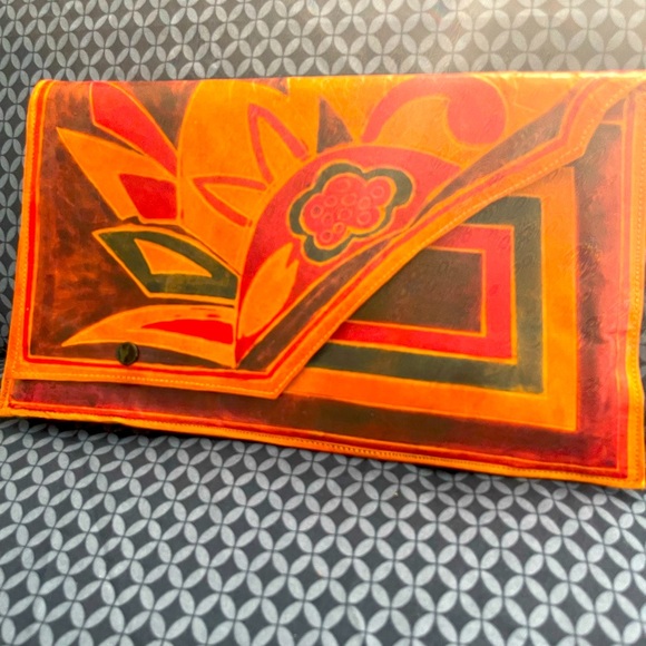 Vintage Handmade Colorful Clutch Bag Handmade in India - Picture 1 of 11